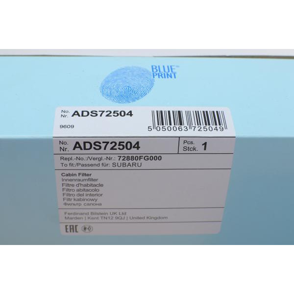 ADS72504 BLUE PRINT Фільтр салону Subaru Forester/Impreza 08-