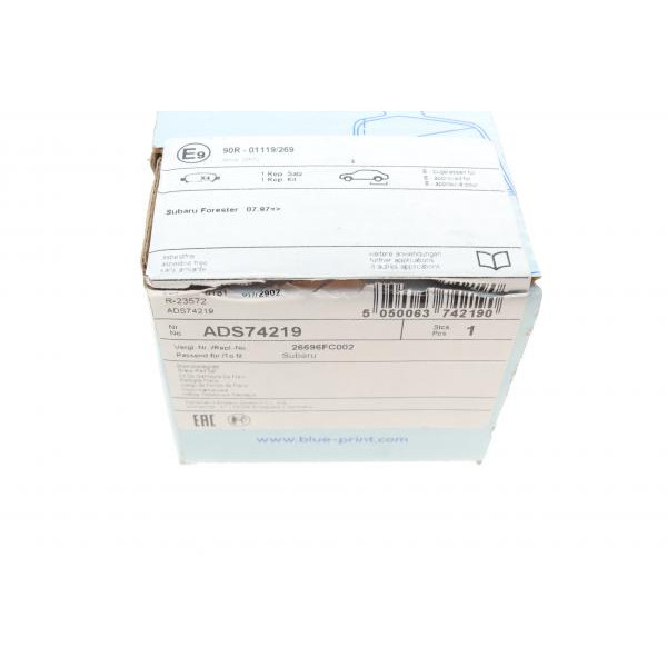 ADS74219 BLUE PRINT Колодки гальмівні (задні) Subaru Impreza/Outback/Forester 95-