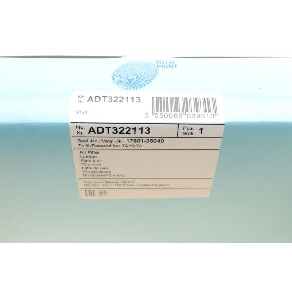 ADT322113 BLUE PRINT Фільтр повітряний Lexus GS 4.6 32V 05-11