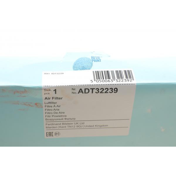 ADT32239 BLUE PRINT Фільтр повітряний Toyota Corolla 1.4/1.6 92-01