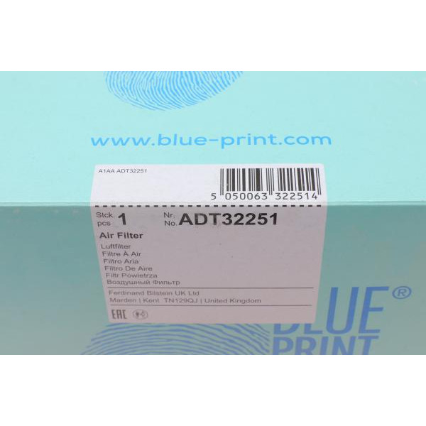 ADT32251 BLUE PRINT Фільтр повітряний Toyota Land Cruiser 3.0 TDI/4.2 D 95-03 (бочка)