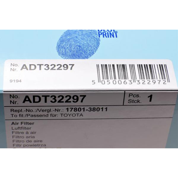 ADT32297 BLUE PRINT Фільтр повітряний Toyota RAV4 2.5 16V 12-