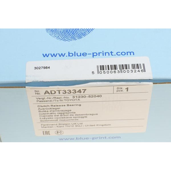 ADT33347 BLUE PRINT Підшипник вичавлений Citroen C1/Peugeot 107 05-14