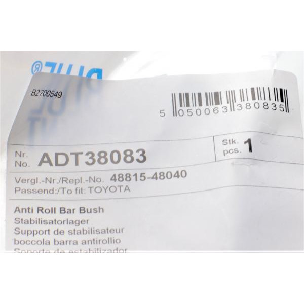 ADT38083 BLUE PRINT Втулка стабілізатора (переднього) Lexus RX300 (d=23) 03-12
