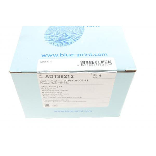 ADT38212 BLUE PRINT Підшипник маточини (передньої) Toyota Corolla 87-94