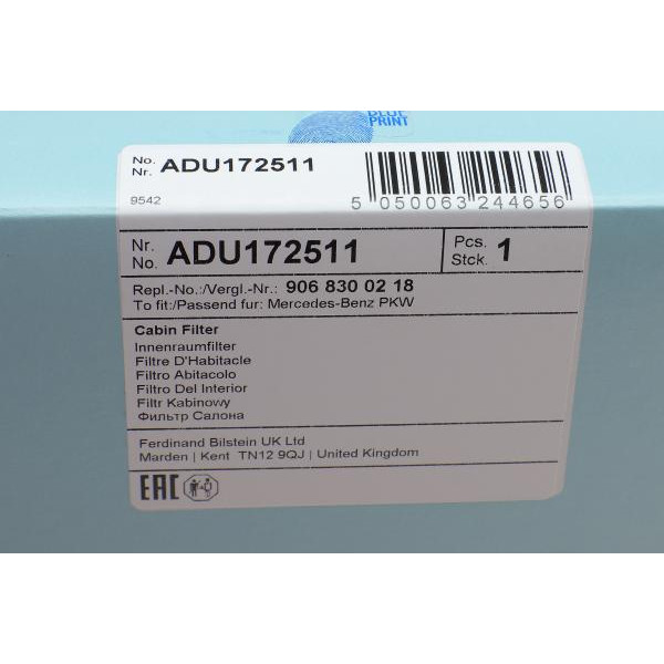 ADU172511 BLUE PRINT Фільтр салону MB Sprinter/VW Crafter 06-