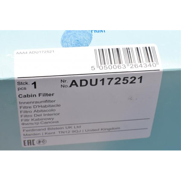 ADU172521 BLUE PRINT Фільтр салону MB Vito (W639) 03-