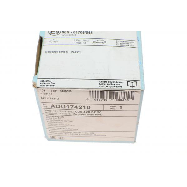 ADU174210 BLUE PRINT Колодки гальмівні (передні) MB C-class (W203/CL203/S203) 00-11