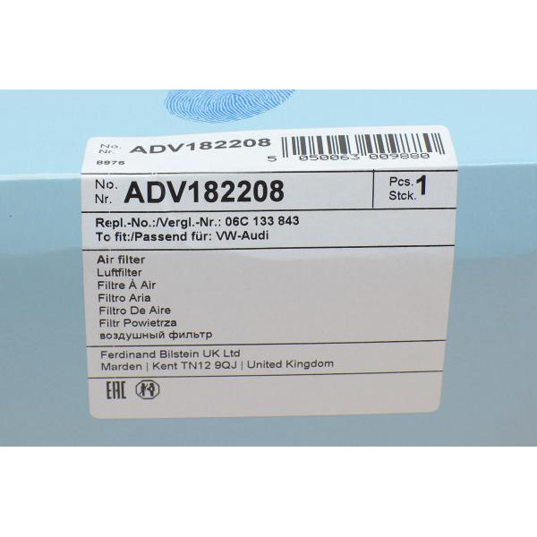 ADV182208 BLUE PRINT Фільтр повітряний Audi A4 1.6-3.2 00-08/Seat Exeo 1.6/1.8/2.0TDI/TFSI 08-13