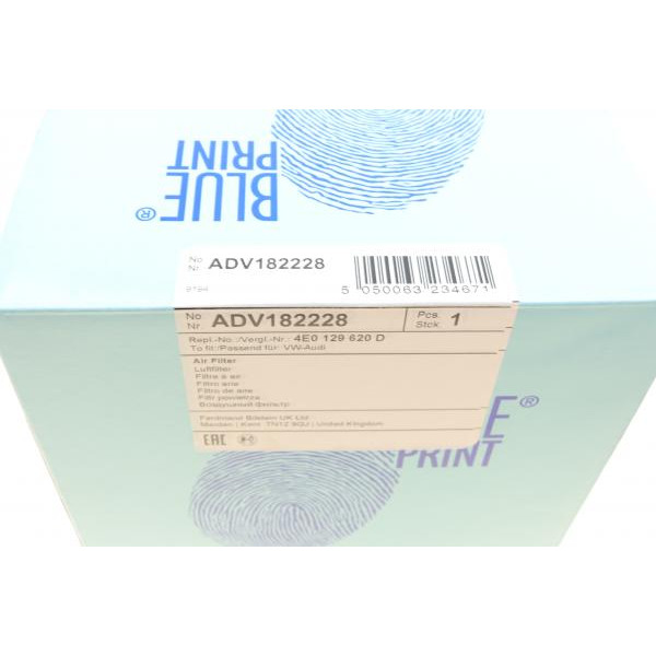 ADV182228 BLUE PRINT Фільтр повітряний Audi A8 5.2/6.0 03-10