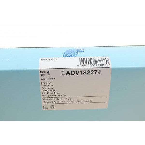 ADV182274 BLUE PRINT Фільтр повітряний VW Caddy IV/Golf VII/Passat/Skoda Rapid/Superb 1.2-1.4 TSI 15-