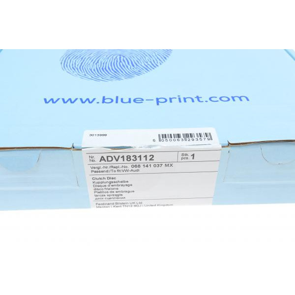 ADV183112 BLUE PRINT Диск зчеплення VW Golf/Jetta 1.6TD/1.9D 83-99 (d=210mm)
