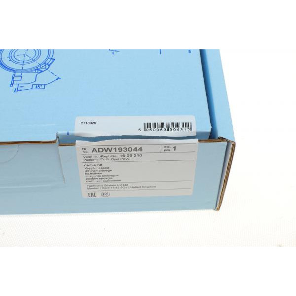 ADW193044 BLUE PRINT Комплект зчеплення Opel Vectra C 2.0 DTI/2.2 16V 99- (d=230mm)