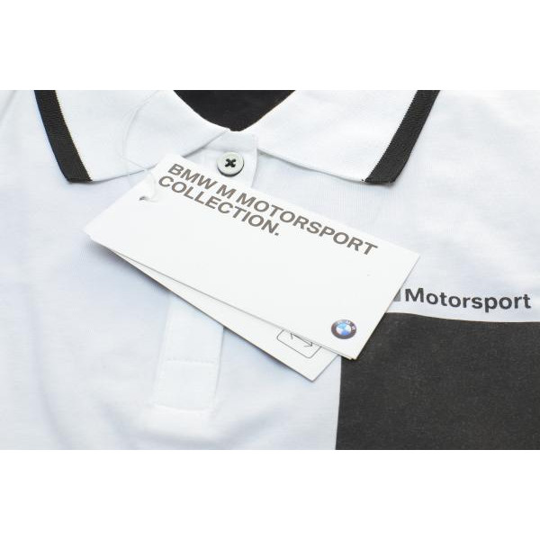 80142461079 BMW Футболка-Polo жіноча BMW (L) (біло чорна) Motorsport