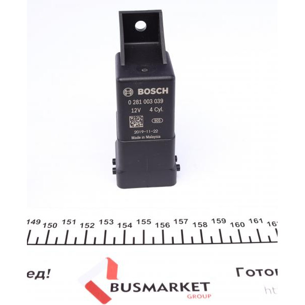 0281003039 BOSCH Реле свічок розжарювання Fiat Ducato 2.3/3.0D Multijet/Iveco Daily 2.8 04-