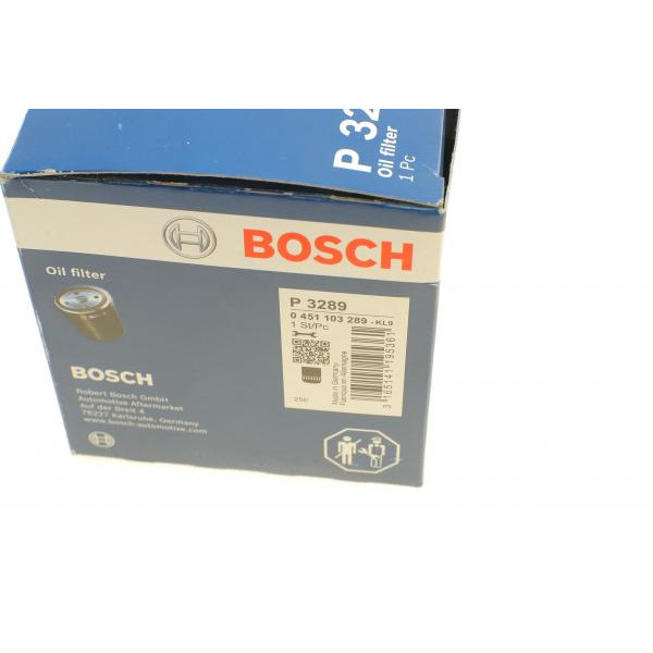 0451103289 BOSCH Фільтр масляний VW Caddy II 1.9 D 96-00/Polo 1.7-1.9 D 94-01