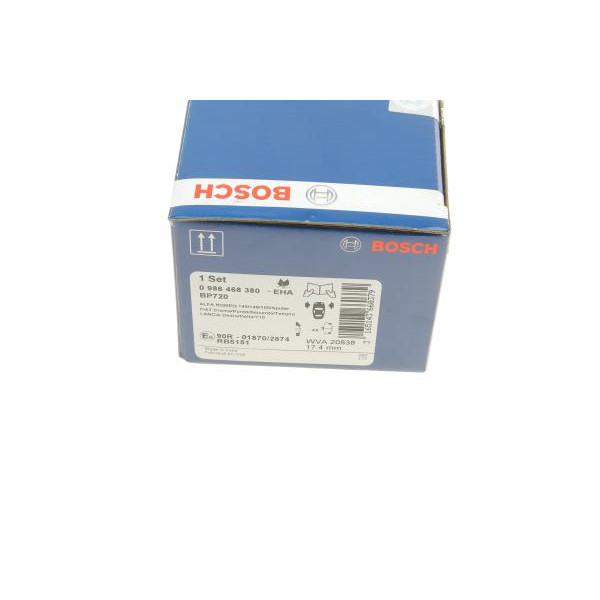 0986468380 BOSCH Колодки гальмівні (передні) Renault 12 70-76/Fiat Punto/Panda 93-06