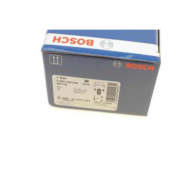 0986468890 BOSCH Колодки гальмівні (передні) Seat Cordoba/Ibiza 94-02/VW Golf/Jetta/Polo 81-94