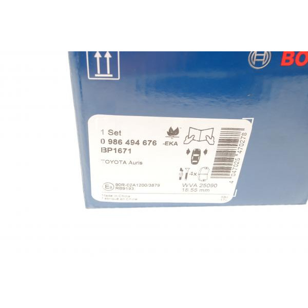 0986494676 BOSCH Колодки гальмівні (передні) Toyota Auris 12-18/Corolla 13-18