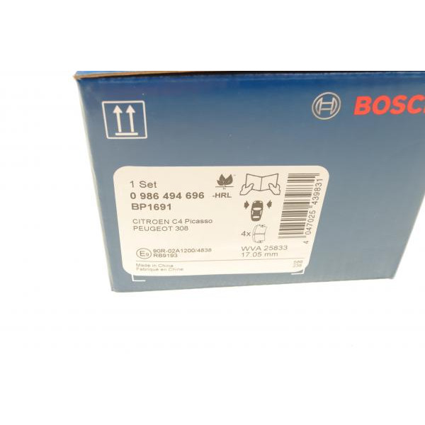 0986494696 BOSCH Колодки гальмівні (передні) Citroen C4 Picasso/Grand Picasso/Peugeot 308 13-