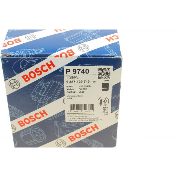 1457429740 BOSCH Фільтр масляний MB Integro 7.2D 06-/Man A22 12.8D 09-/A39 12.0D 04-