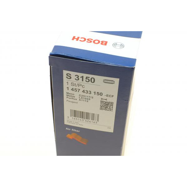 1457433150 BOSCH Фільтр повітряний Citroen C4/Peugeot 206-307 1.4-2.0 HDI 00-