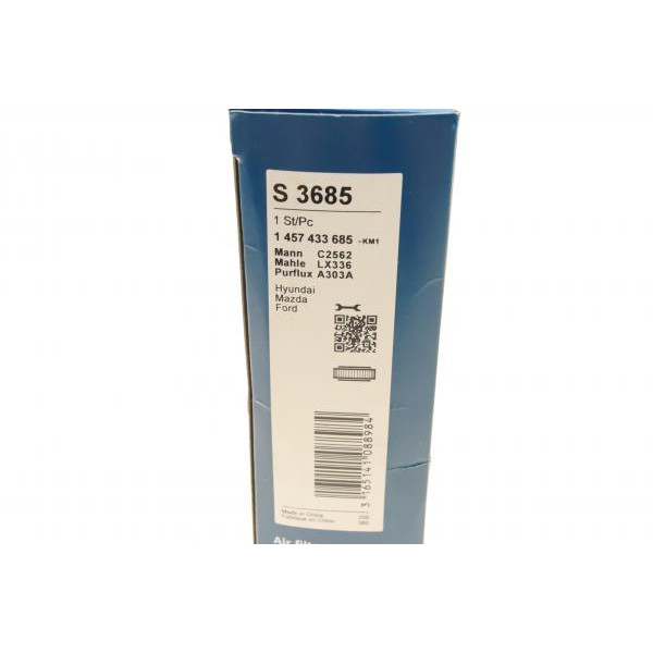 1457433685 BOSCH Фільтр повітряний Mazda 626/929 2.0 -90