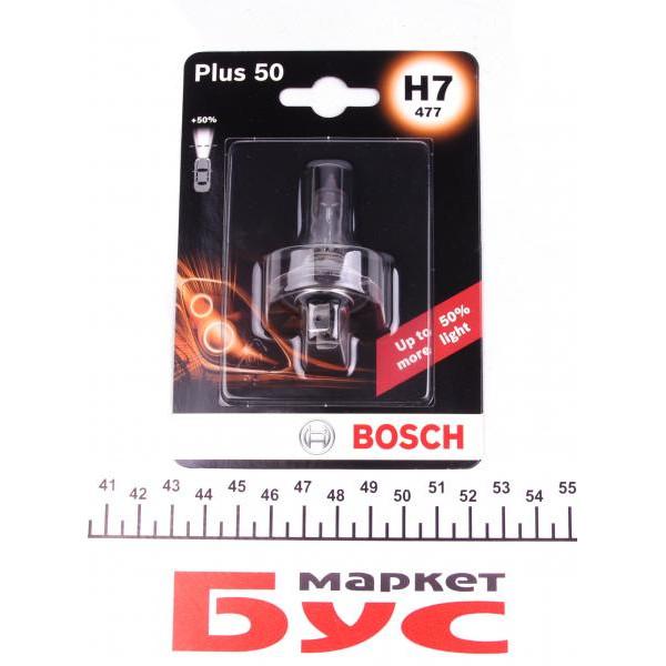1 987 301 042 BOSCH Автолампа H7 12V 55W PX26d Plus 50