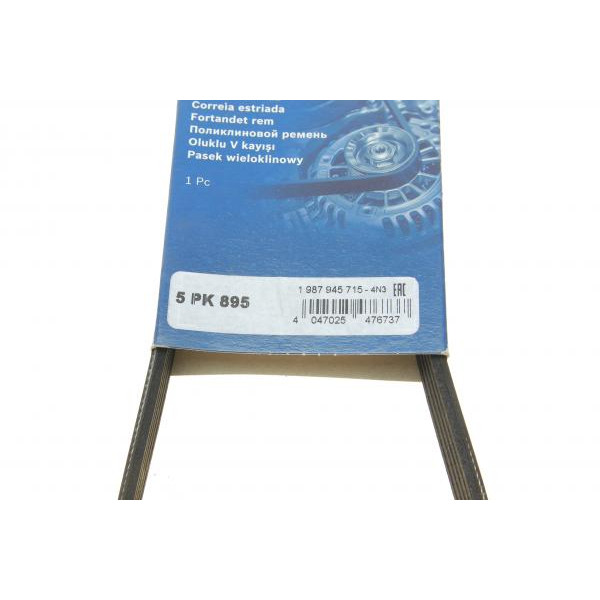 1987945715 BOSCH Ремінь генератора Ford Focus 2.5 ST 05-12/Mitsubishi Lancer 1.5/1.6 08- (5PK895)