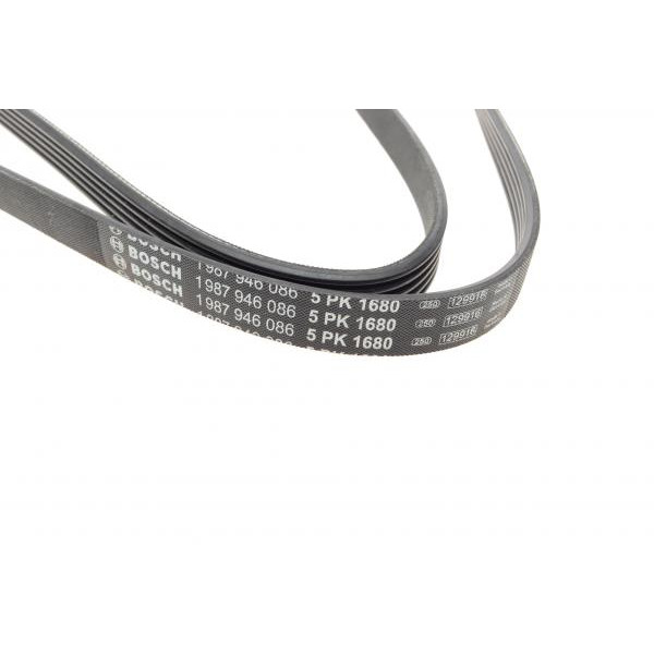 1987946086 BOSCH Ремінь генератора Opel Astra G/H 2.0 05-10/Insignia 1.5 17- (5PK1680)