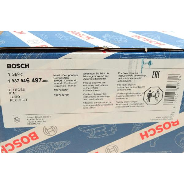 1987946497 BOSCH Комплект ГРМ + помпа Citroen Jumpy 2.0HDi/Fiat Scudo 2.0D Multijet 10- (25.4x116z)