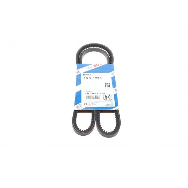 1987947715 BOSCH Ремінь генератора Man El/Lions/NG/SG/VW T3 1.6/1.7D 81-92 (10x1225)