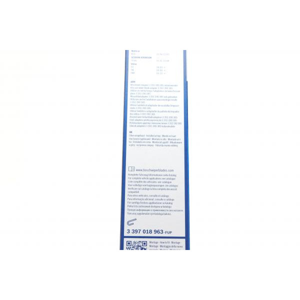 3397018963 BOSCH Щітка склоочисника (650mm) MB Atego 98-/Iveco EuroCargo/MAN TGA/TGL 73-