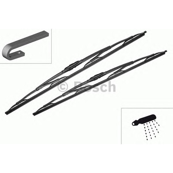 3397118309 BOSCH Щітки склоочисника (600/600mm) Renault Master/Iveco Daily (Twin)