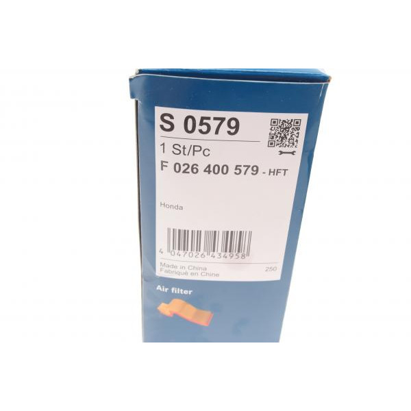 F026400579 BOSCH Фільтр повітряний Honda Civic X 1.5 16V 15-/CR-V 1.5 16V 16-