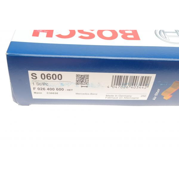 F026400600 BOSCH Фільтр повітряний MB A-class (W177) 1.5/2.0D 18-