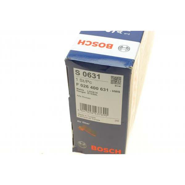 F026400631 BOSCH Фільтр повітряний Alfa Romeo Giulia/Stelvio 2.0i/2.2D 16-