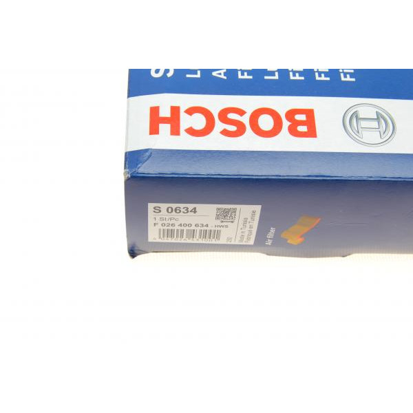 F026400634 BOSCH Фільтр повітряний Hyundai Accent V 1.6 16V 17-/Kia Rio IV 1.0-1.6 i/1.4 CRDi 17-