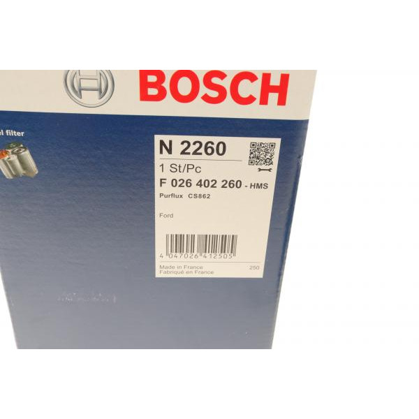 F026402260 BOSCH Фільтр паливний Ford Transit Custom V362/Transit V363 2.0 TDCI 15-