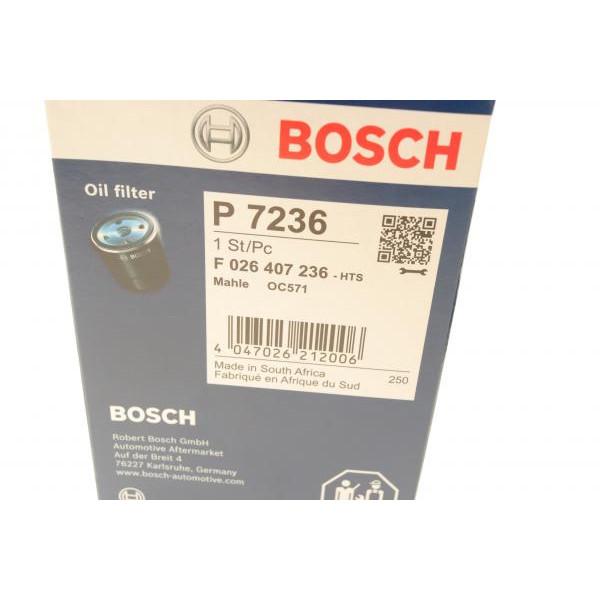 F026407236 BOSCH Фільтр масляний Chevrolet Captiva/Opel Antara 3.2i 06- (4WD)