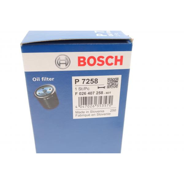 F026407258 BOSCH Фільтр масляний Jeep Grand Cherokee 3.0 CRD 11-