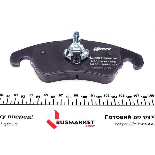 247430055100 BRECK Колодки гальмівні (передні) Audi A4/A5/A7 07- (Lucas) (з датчиком) (ceramic) High quality