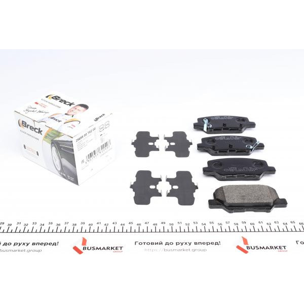 256880070200 BRECK Колодки гальмівні (задні) Mitsubishi Outlander III/Mazda 6 12- (Akebono)