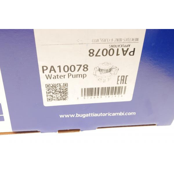 PA10078 BUGATTI Помпа води MB Vito (W638) 2.2CDI 99-03 (B/B) (6 лоп) (OM611)