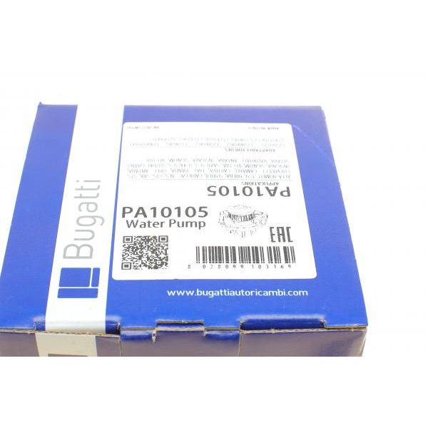 PA10105 BUGATTI Насос води Opel Vectra C 2.8 V6 05-08/Insignia A 2.8 V6/Suzuki Grand Vitara 3.2 4WD 08-17 (R/B)(6л.)