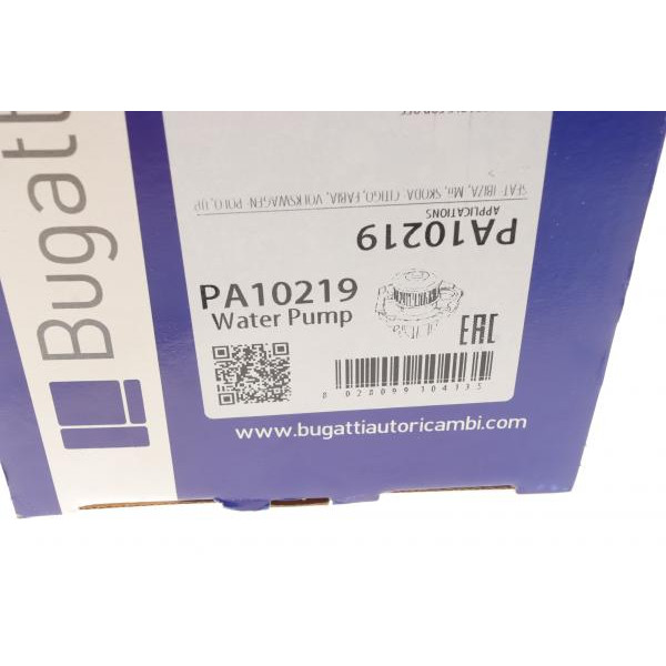 PA10219 BUGATTI Насос води Audi A3 1.4TFSI 12-14/Seat Ibiza IV/V/Skoda Fabia III/VW Polo 1.0 14-