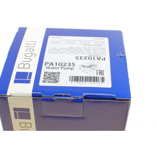 PA10235 BUGATTI Насос води Renault Clio/Megane/Scenic/Kangoo/Laguna 1.4/1.6i 01-/Nissan Kubistar 03-09 (R/B)(8 лоп)