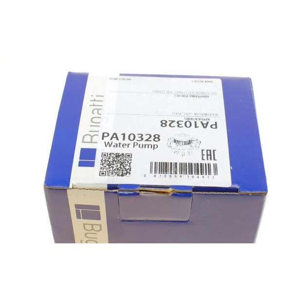 PA10328 BUGATTI Насос води VW Golf V 1.4FSI 03-06/Polo V 1.4/1.4 16V/1.4FSI 02-12 (B/B) (7 лоп.)
