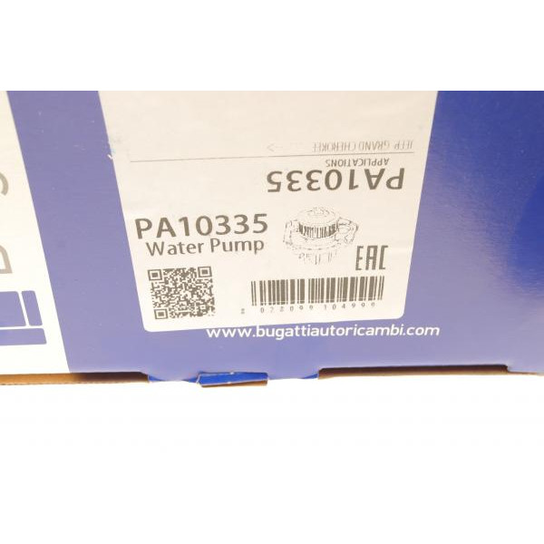 PA10335 BUGATTI Насос води Jeep Grand Cherokee II 2.7CRD 4x4 01-05 (B/B) (8 лоп)
