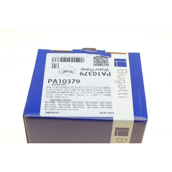 PA10379 BUGATTI Насос води Audi A3-A8/Skoda Octavia/VW Passat/T5/Golf/Tiguan 1.8-2.0TFSI/TSI 04-